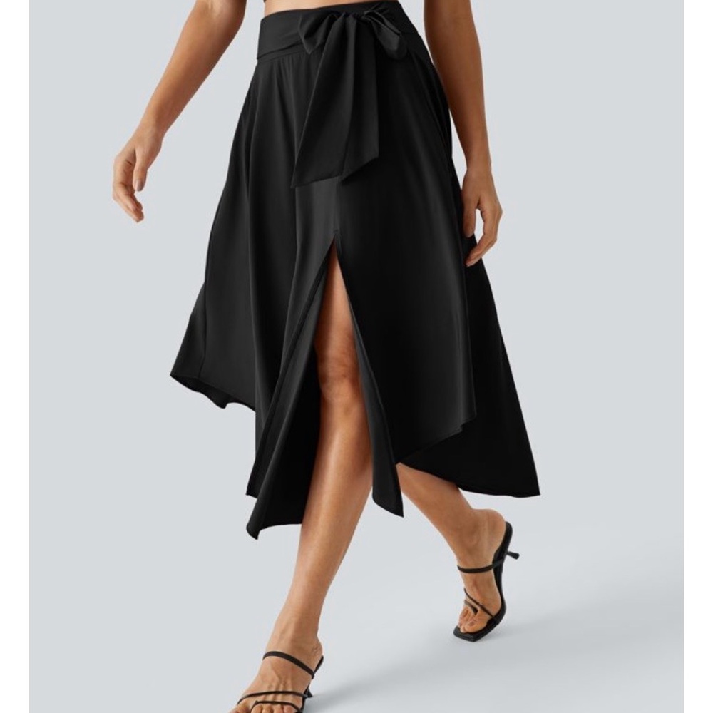 NWT! Halara Breezeful High Waisted Tie-Side Quick Dry Midi Skirt with Shorts - Picture 2 of 10